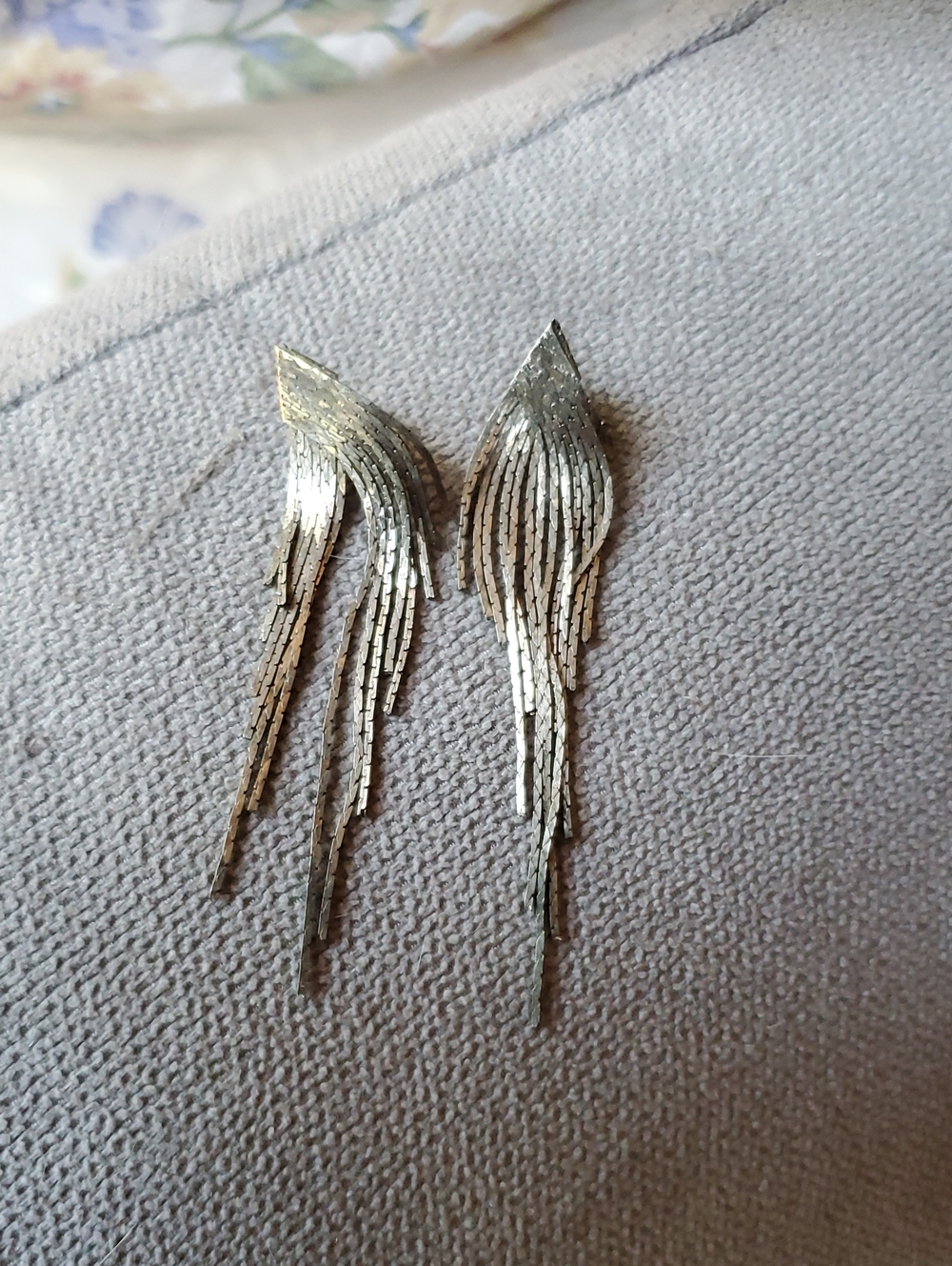 Silver Fringe Drop Earrings - Elegant Women Jewelry